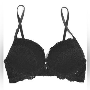 NWT Smart & Sexy Women's Black Underwire Push Up Bra Size 34C Brand New WithTags